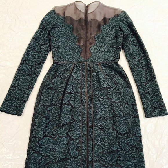 J. Mendel Dresses & Skirts - J. Mendel*Green LACE LONG SLEEVE DRESS*U 2 $1895